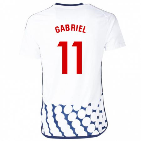 Kandiny Femme Maillot Sergio Gabriel #11 Blanc Tenues Extérieur 2023/24 T-Shirt