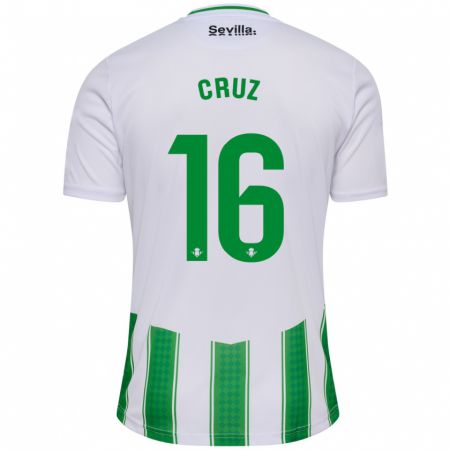 Kandiny Enfant Maillot Juan Cruz #16 Blanc Tenues Domicile 2023/24 T-Shirt