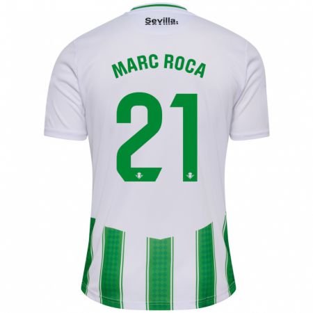 Kandiny Enfant Maillot Marc Roca #21 Blanc Tenues Domicile 2023/24 T-Shirt