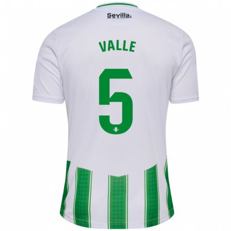 Kandiny Enfant Maillot María Valle López #5 Blanc Tenues Domicile 2023/24 T-Shirt