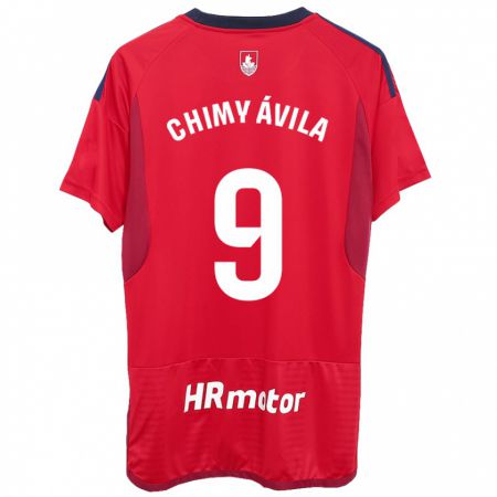 Kandiny Enfant Maillot Chimy Ávila #9 Rouge Tenues Domicile 2023/24 T-Shirt
