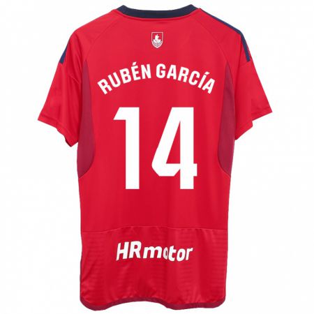 Kandiny Enfant Maillot Rubén García #14 Rouge Tenues Domicile 2023/24 T-Shirt
