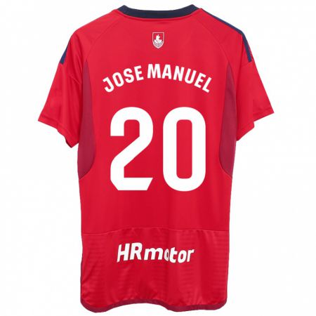 Kandiny Enfant Maillot José Manuel Arnáiz #20 Rouge Tenues Domicile 2023/24 T-Shirt