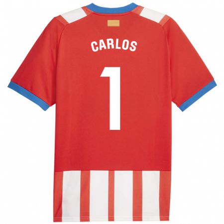 Kandiny Enfant Maillot Juan Carlos #1 Rouge Blanc Tenues Domicile 2023/24 T-Shirt