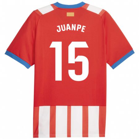 Kandiny Enfant Maillot Juanpe #15 Rouge Blanc Tenues Domicile 2023/24 T-Shirt