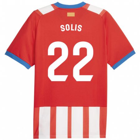 Kandiny Enfant Maillot Jhon Solís #22 Rouge Blanc Tenues Domicile 2023/24 T-Shirt