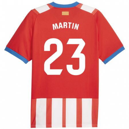 Kandiny Enfant Maillot Iván Martín #23 Rouge Blanc Tenues Domicile 2023/24 T-Shirt