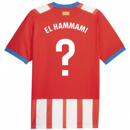 Kandiny Enfant Maillot Ayoub El Hammami #0 Rouge Blanc Tenues Domicile 2023/24 T-Shirt