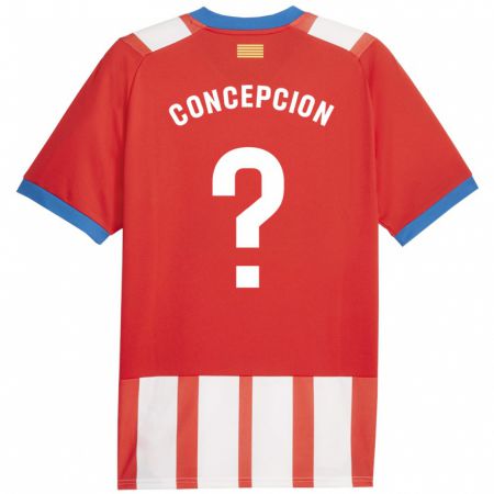 Kandiny Enfant Maillot Elian Concepción #0 Rouge Blanc Tenues Domicile 2023/24 T-Shirt