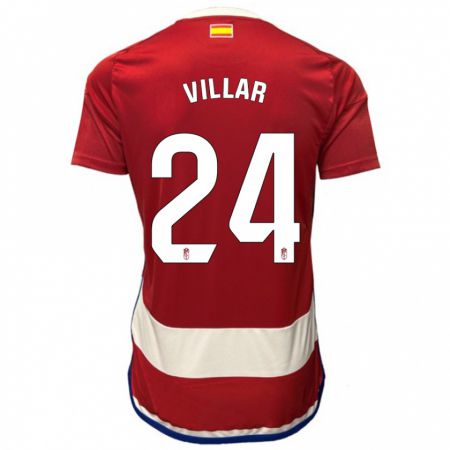 Kandiny Enfant Maillot Gonzalo Villar #24 Rouge Tenues Domicile 2023/24 T-Shirt