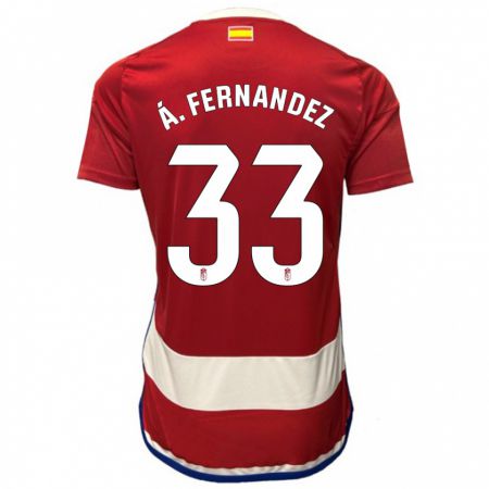 Kandiny Enfant Maillot Álvaro Fernández #33 Rouge Tenues Domicile 2023/24 T-Shirt
