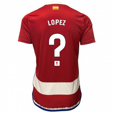 Kandiny Enfant Maillot Hugo López #0 Rouge Tenues Domicile 2023/24 T-Shirt