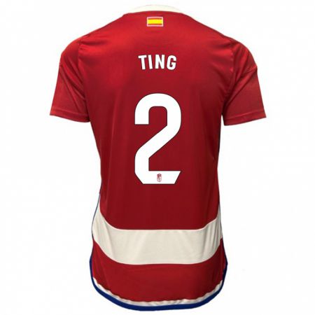 Kandiny Enfant Maillot Xie Ting #2 Rouge Tenues Domicile 2023/24 T-Shirt