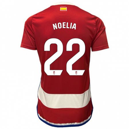 Kandiny Enfant Maillot Noelia Salas Mullens #22 Rouge Tenues Domicile 2023/24 T-Shirt