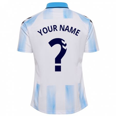 Kandiny Enfant Maillot Votre Nom #0 Blanc Bleu Tenues Domicile 2023/24 T-Shirt