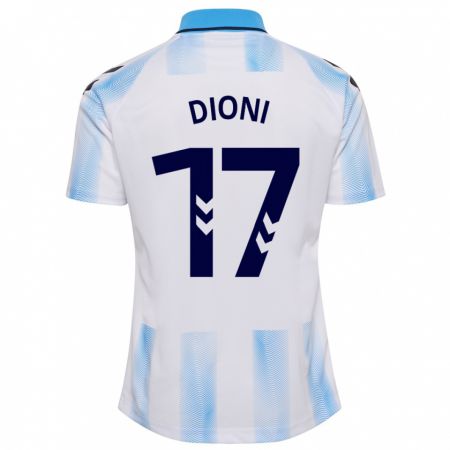 Kandiny Enfant Maillot Dioni #17 Blanc Bleu Tenues Domicile 2023/24 T-Shirt