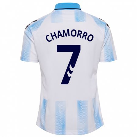Kandiny Enfant Maillot Alexis Chamorro #7 Blanc Bleu Tenues Domicile 2023/24 T-Shirt