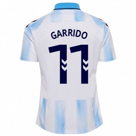 Kandiny Enfant Maillot Rafael Garrido #11 Blanc Bleu Tenues Domicile 2023/24 T-Shirt