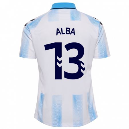 Kandiny Enfant Maillot Alba #13 Blanc Bleu Tenues Domicile 2023/24 T-Shirt