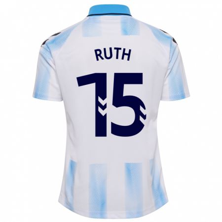 Kandiny Enfant Maillot Ruth #15 Blanc Bleu Tenues Domicile 2023/24 T-Shirt