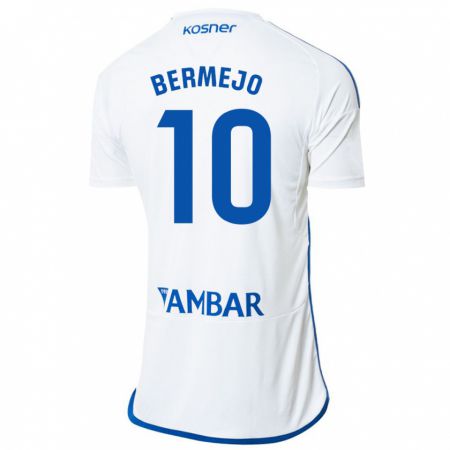 Kandiny Enfant Maillot Sergio Bermejo #10 Blanc Tenues Domicile 2023/24 T-Shirt