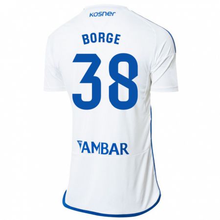 Kandiny Enfant Maillot Andrés Borge #38 Blanc Tenues Domicile 2023/24 T-Shirt
