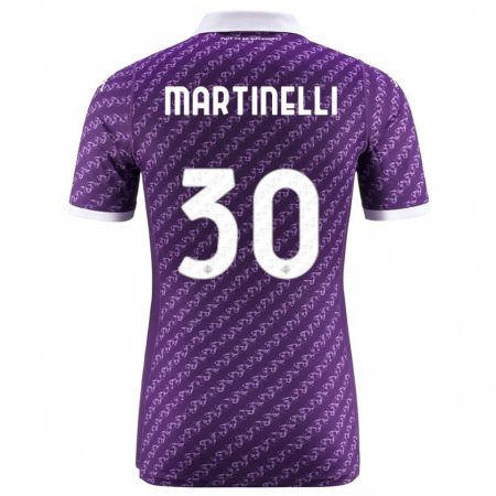 Kandiny Enfant Maillot Tommaso Martinelli #30 Violet Tenues Domicile 2023/24 T-Shirt