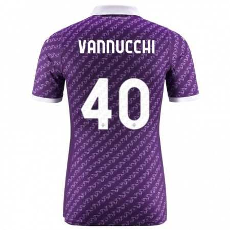 Kandiny Enfant Maillot Tommaso Vannucchi #40 Violet Tenues Domicile 2023/24 T-Shirt