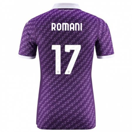 Kandiny Enfant Maillot Lorenzo Romani #17 Violet Tenues Domicile 2023/24 T-Shirt