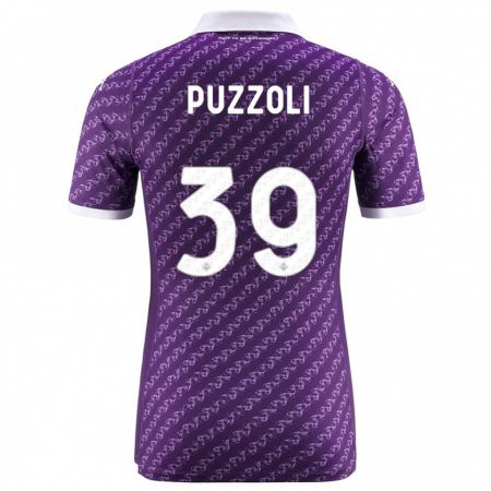 Kandiny Enfant Maillot Giorgio Puzzoli #39 Violet Tenues Domicile 2023/24 T-Shirt