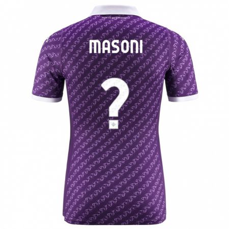 Kandiny Enfant Maillot Tommaso Masoni #0 Violet Tenues Domicile 2023/24 T-Shirt