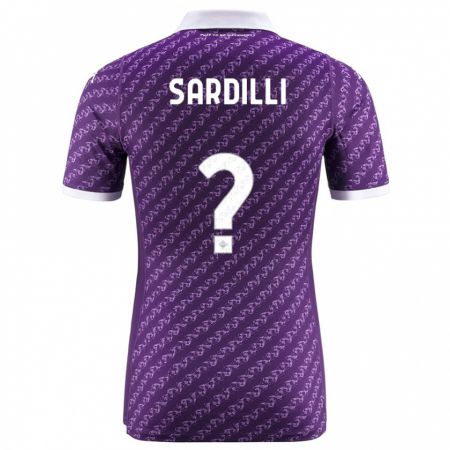 Kandiny Enfant Maillot Davide Sardilli #0 Violet Tenues Domicile 2023/24 T-Shirt