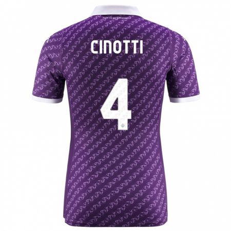Kandiny Enfant Maillot Norma Cinotti #4 Violet Tenues Domicile 2023/24 T-Shirt