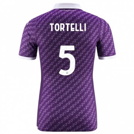 Kandiny Enfant Maillot Alice Tortelli #5 Violet Tenues Domicile 2023/24 T-Shirt