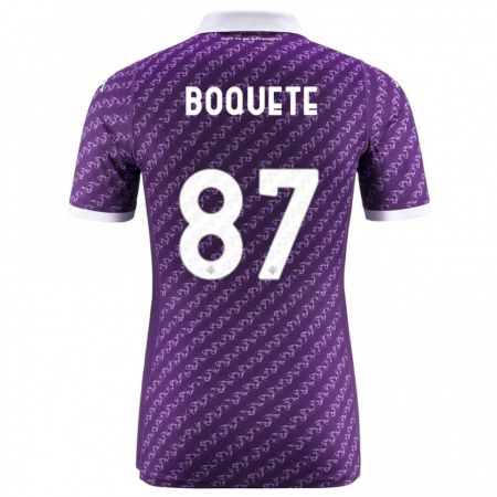 Kandiny Enfant Maillot Verónica Boquete #87 Violet Tenues Domicile 2023/24 T-Shirt