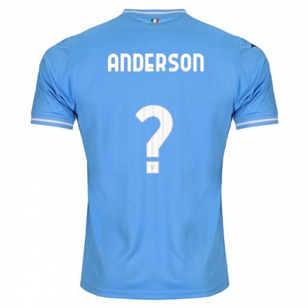 Kandiny Enfant Maillot André Anderson #0 Bleu Tenues Domicile 2023/24 T-Shirt