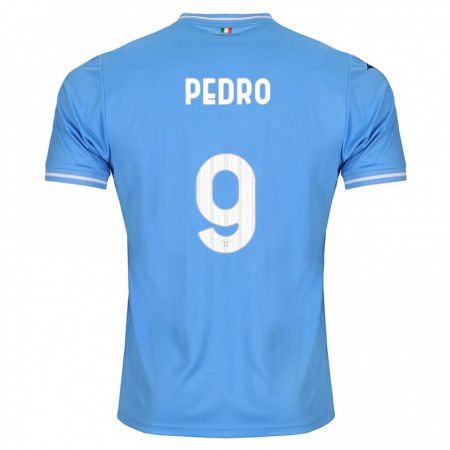 Kandiny Enfant Maillot Pedro #9 Bleu Tenues Domicile 2023/24 T-Shirt