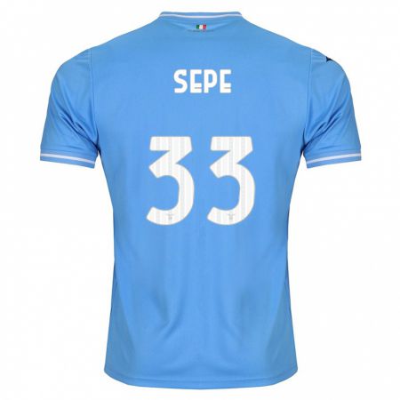 Kandiny Enfant Maillot Luigi Sepe #33 Bleu Tenues Domicile 2023/24 T-Shirt