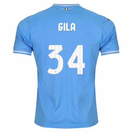 Kandiny Enfant Maillot Mario Gila #34 Bleu Tenues Domicile 2023/24 T-Shirt