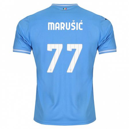 Kandiny Enfant Maillot Adam Marusic #77 Bleu Tenues Domicile 2023/24 T-Shirt