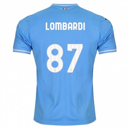 Kandiny Enfant Maillot Cristiano Lombardi #87 Bleu Tenues Domicile 2023/24 T-Shirt