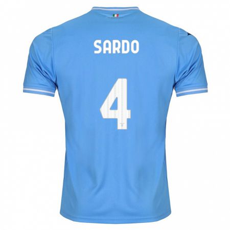 Kandiny Enfant Maillot Jacopo Sardo #4 Bleu Tenues Domicile 2023/24 T-Shirt