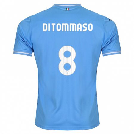 Kandiny Enfant Maillot Leonardo Di Tommaso #8 Bleu Tenues Domicile 2023/24 T-Shirt