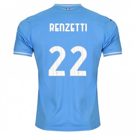 Kandiny Enfant Maillot Davide Renzetti #22 Bleu Tenues Domicile 2023/24 T-Shirt