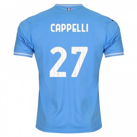 Kandiny Enfant Maillot Tommaso Cappelli #27 Bleu Tenues Domicile 2023/24 T-Shirt