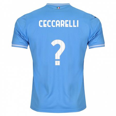 Kandiny Enfant Maillot Alessandro Ceccarelli #0 Bleu Tenues Domicile 2023/24 T-Shirt