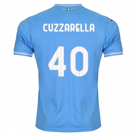 Kandiny Enfant Maillot Cristian Cuzzarella #40 Bleu Tenues Domicile 2023/24 T-Shirt