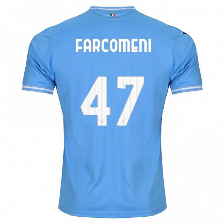 Kandiny Enfant Maillot Valerio Farcomeni #47 Bleu Tenues Domicile 2023/24 T-Shirt