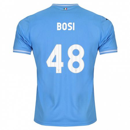 Kandiny Enfant Maillot Gioele Bosi #48 Bleu Tenues Domicile 2023/24 T-Shirt