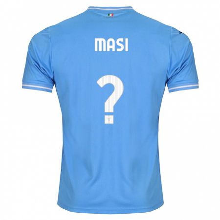 Kandiny Enfant Maillot Nicolas Masi #0 Bleu Tenues Domicile 2023/24 T-Shirt